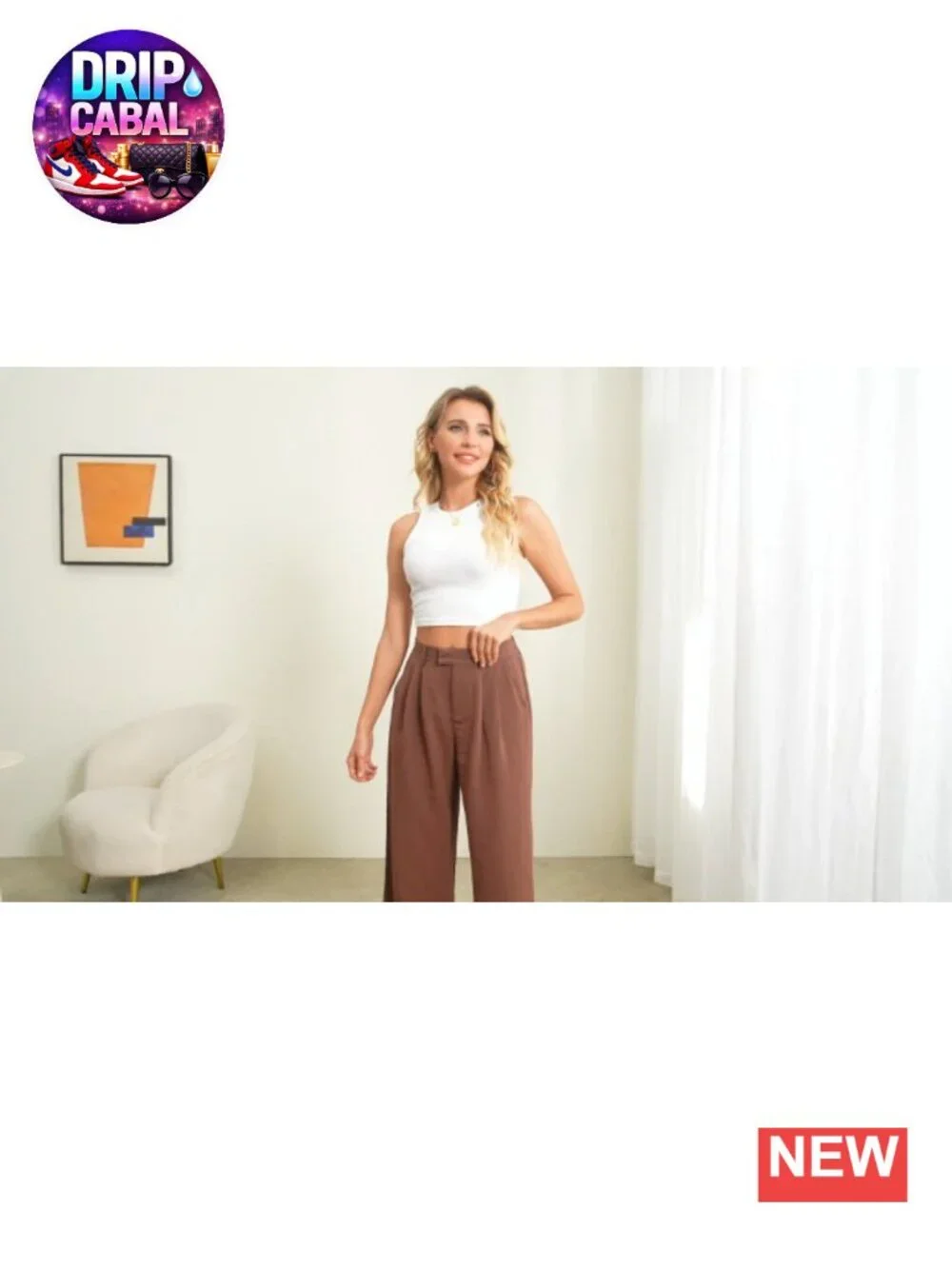 Women's High Waisted Wide Leg Palazzo Pants with Pockets - 70% Rayon 30%